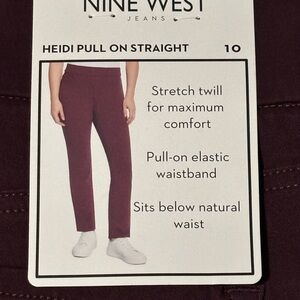 Nine West Burgundy Heidi Pull-On Pants